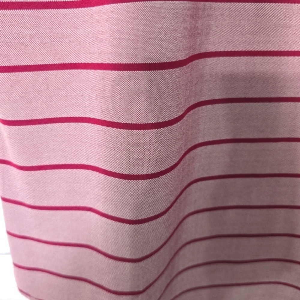 Footjoy Cap Sleeve Birdeye Stripe Jacquard Women's Shirts Size Large - Picture 4 of 9